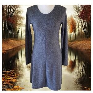 Clearance! GAP Long Sleeve Dress Heather Blue Casual Comfort A Line Swing SZ XS